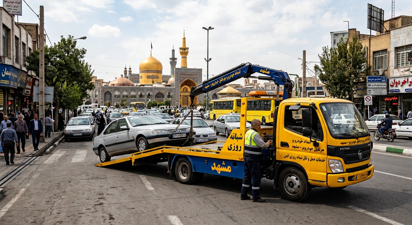 جرثقیل خودروبر در مشهد حمل خودرو با جرثقیل در مشهد
